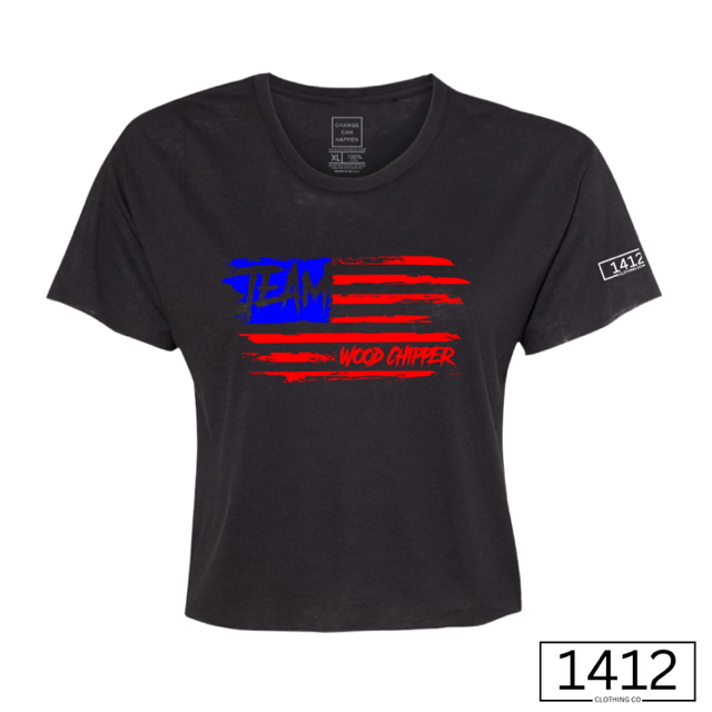 "TEAM WOOD CHIPPER RWB FLAG"